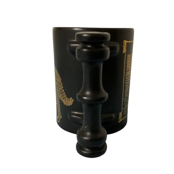 Vintage Portmeirion Aries the Ram Black & Gold Zodiac Mug Made In England - Picture 3 of 6